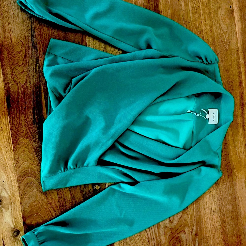 Sézane Green Blouse